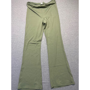 Women's Wilfred Pants Size L Green pull on, mid rise, stretchy kick flare